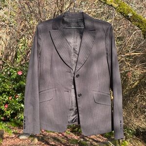 Y2K Black Pinstripe Blazer